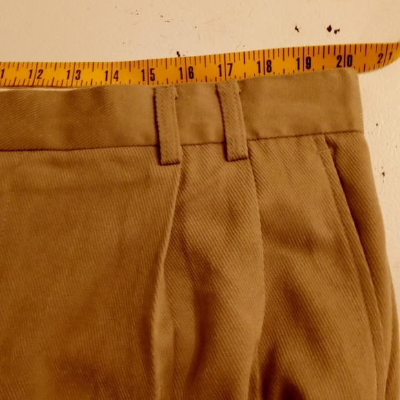 6a by Axis Slacks Khaki Fine Corduroy Pleated Front Size 40/32" inseam - Picture 6 of 9